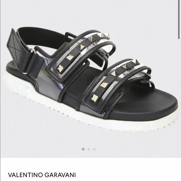 Valentino Garavani Shoes Nwt Valentino Rockstud Pvc Sandal